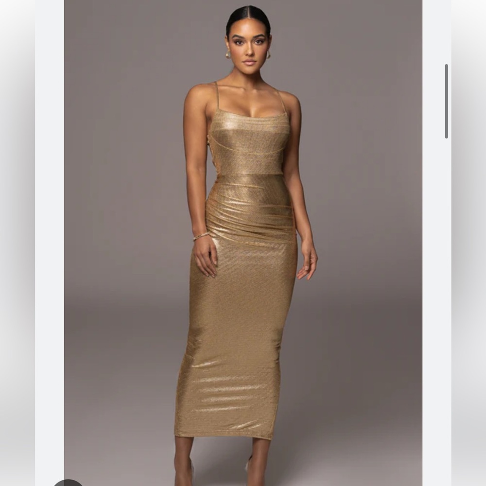 Gold maxi dress JLux label
